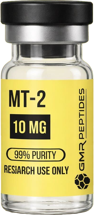 MT-2 research peptide vial product image with laboratory-use packaging and dosage label.