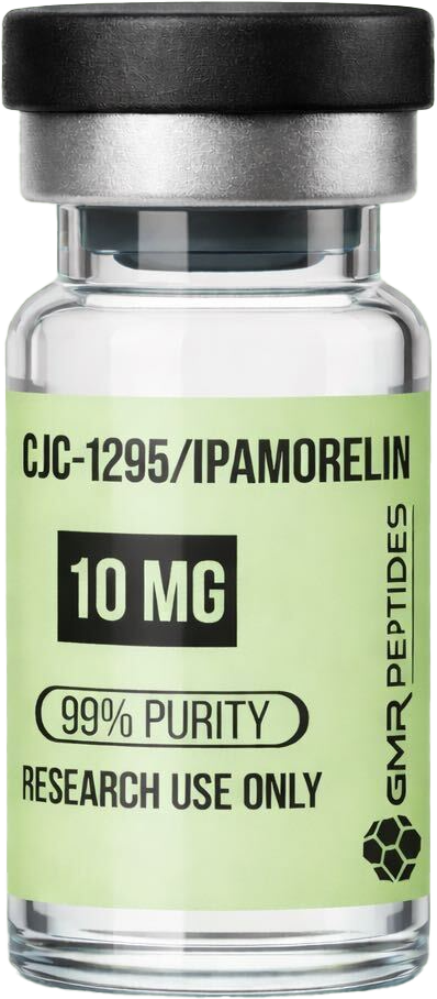 CJC-1295 / Ipamorelin research peptide vial product image for laboratory research supply